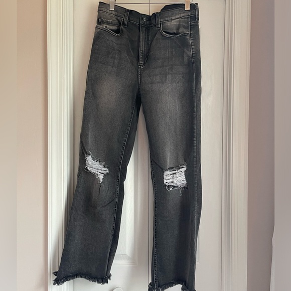 Sneak Peek Black High Rise Straight Leg Jeans - Picture 4 of 5